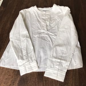 Madewell Collarless Cropped Shirt